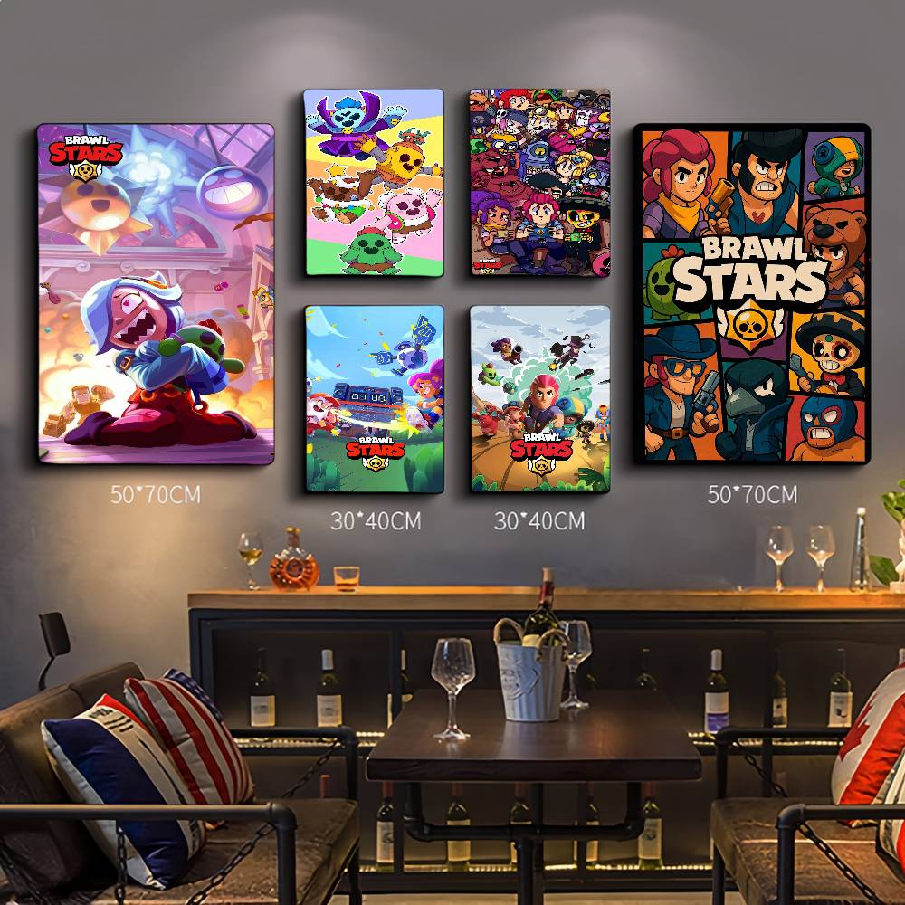 Retro Poster Gaming - Anime Oyunu Brawl Stars Film Yapışkan