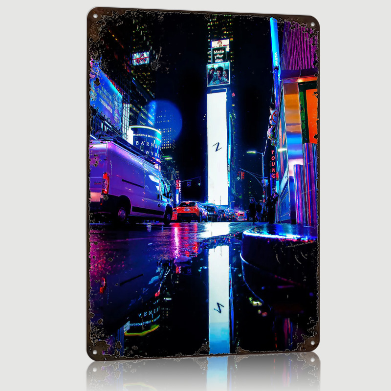 Retro Gaming York - New York'ta Yağmurlu Bir Gece Baskı