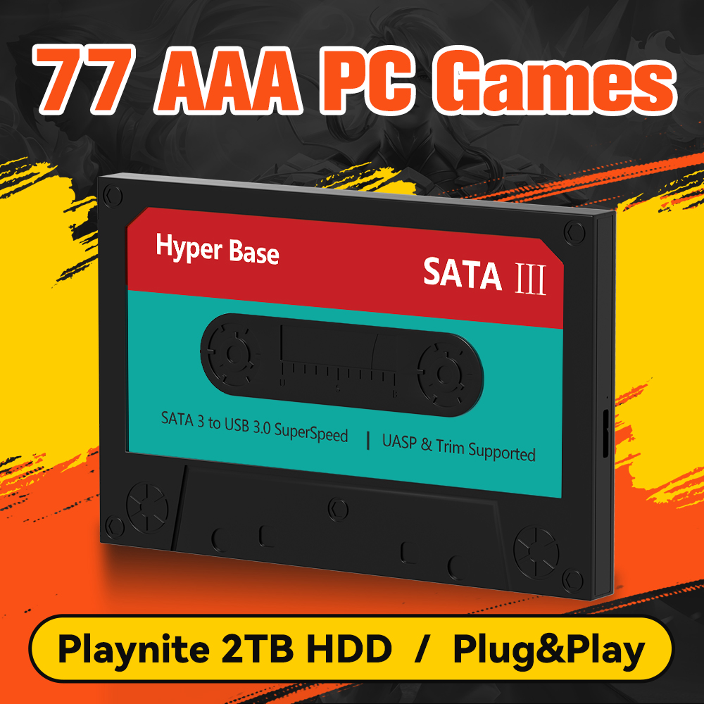 Retro Gaming Emulator Pc - Playnite 2TB Oyun Diski, 77 AAA