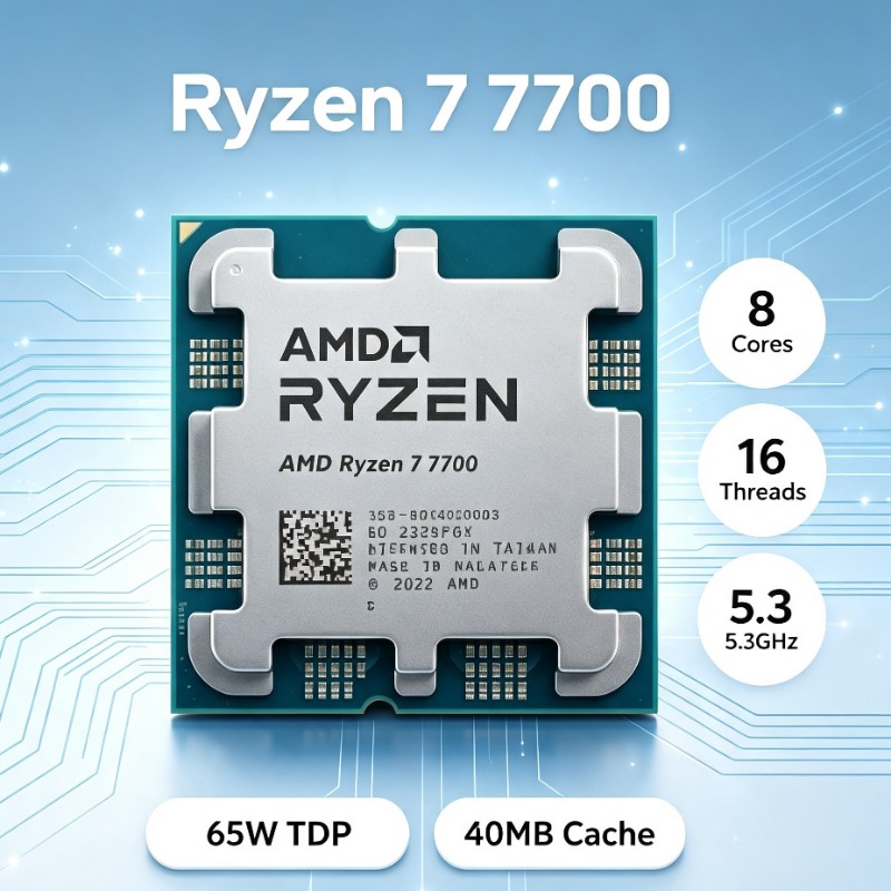 Amd Cpu Ryzen 7 - AM5 Yuvalı Oyun Bilgisayarı CPU'su AMD