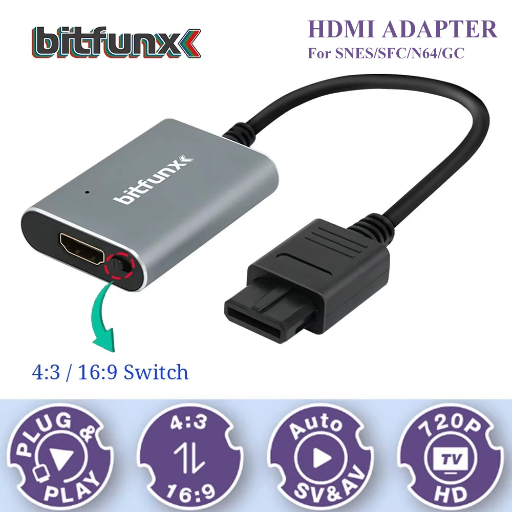 Retro Gaming N64 - Bitfunx 720P Svideo / AV -