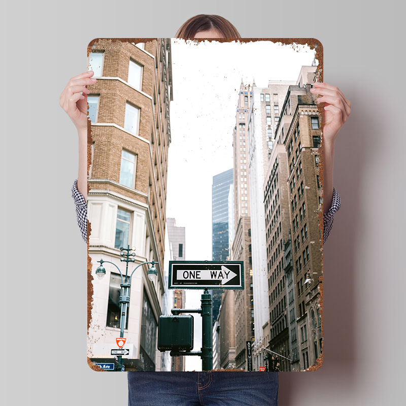 Retro Gaming York - Beşinci Cadde New York Teneke Poster