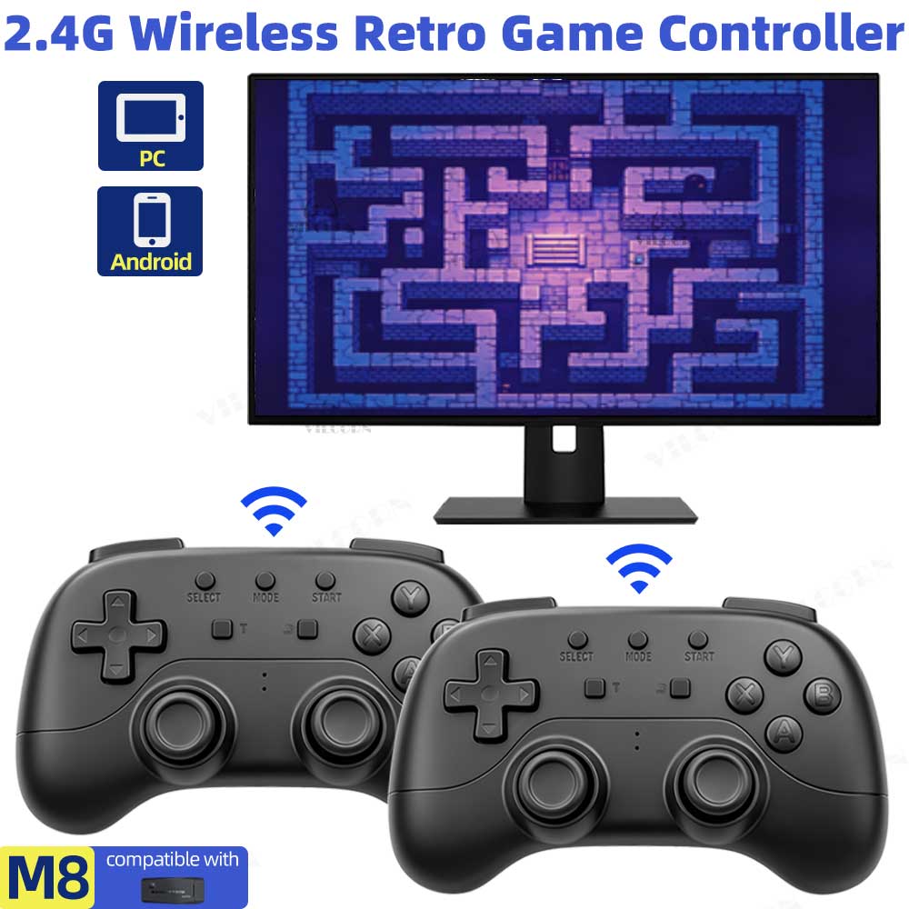 Retro Gaming Emulator Pc - 2.4G Kablosuz Gamepad Gecikmesiz Retro Oyun