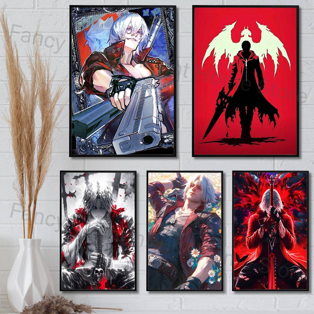 Retro Poster Gaming - D-Devil May C-Cry Oyun Posteri Fantezi
