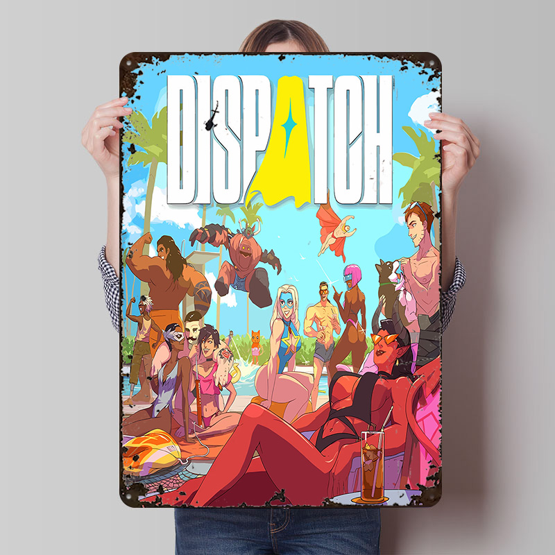 Retro Poster Gaming - Gönderim: Havuz Kenarı Toplantı Posteri Özelleştirilmiş