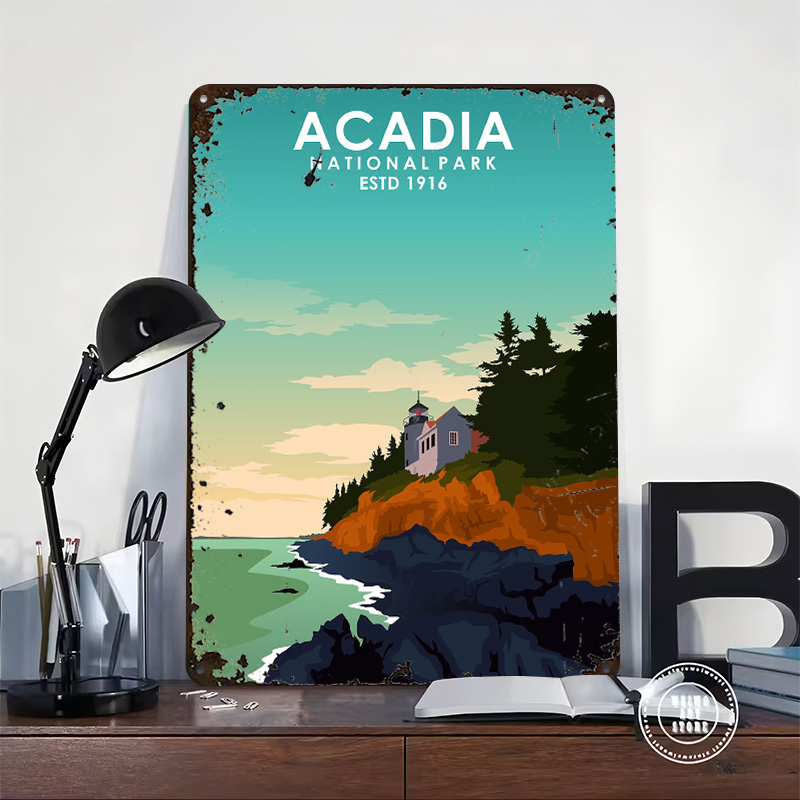 Acadia Ulusal Parkı Baskı Post - Retro Poster Gaming incelemesi ve fiyatı
