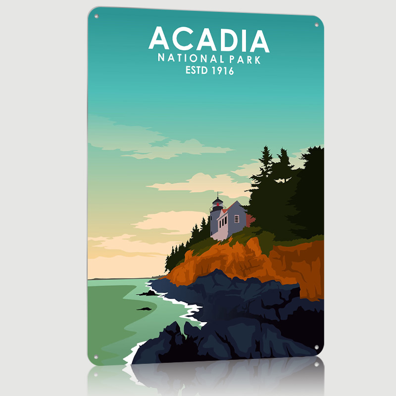 Acadia Ulusal Parkı Baskı Post - Retro Poster Gaming incelemesi ve fiyatı