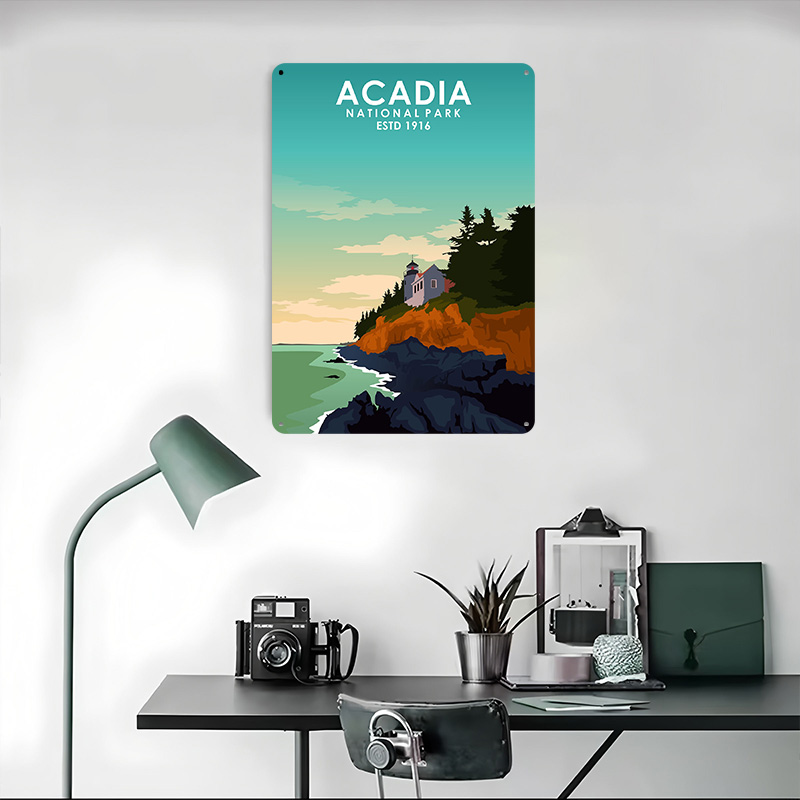 Acadia Ulusal Parkı Baskı Post - Retro Poster Gaming incelemesi ve fiyatı