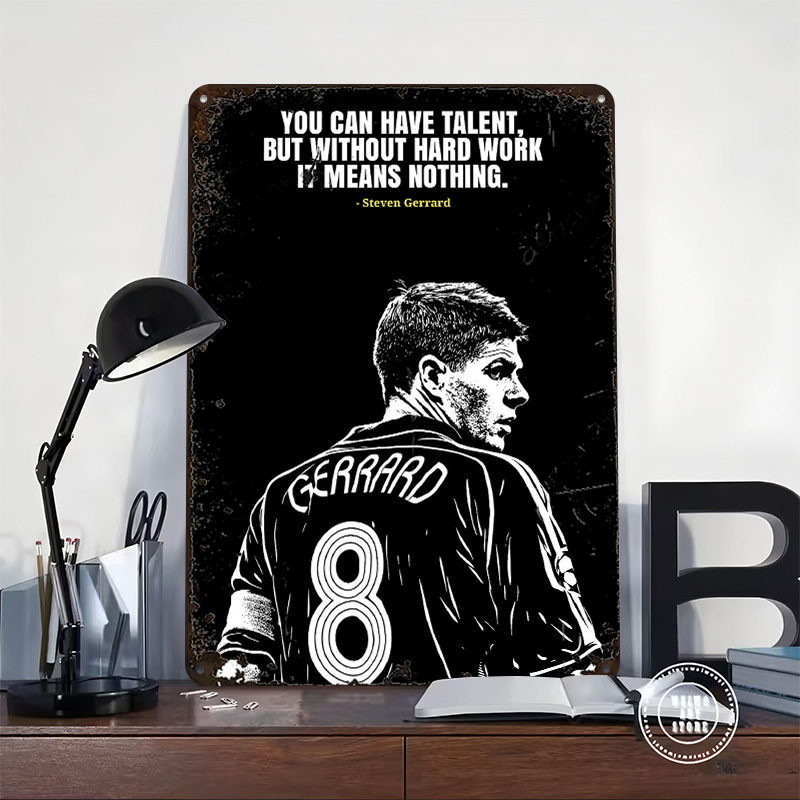 Steven Gerrard Alıntı Metal Po - Retro Poster Gaming incelemesi ve fiyatı