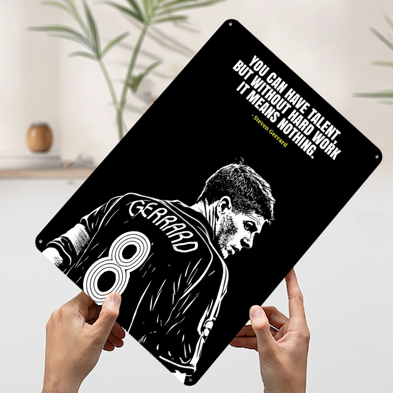 Steven Gerrard Alıntı Metal Po - Retro Poster Gaming incelemesi ve fiyatı