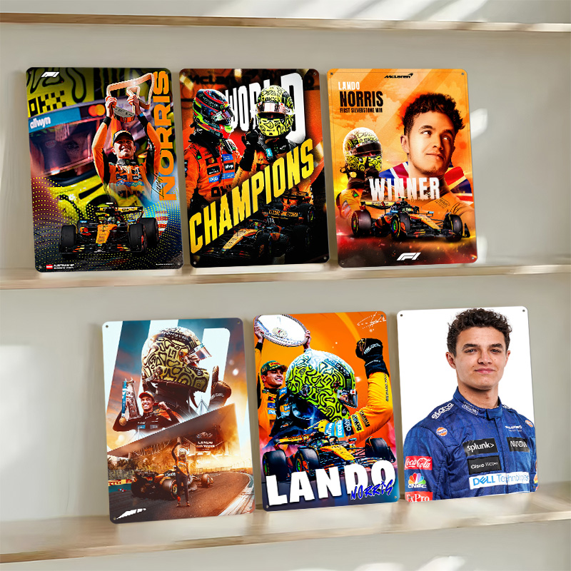 Lando Norris Yarış Metal Poste - Retro Poster Gaming incelemesi ve fiyatı