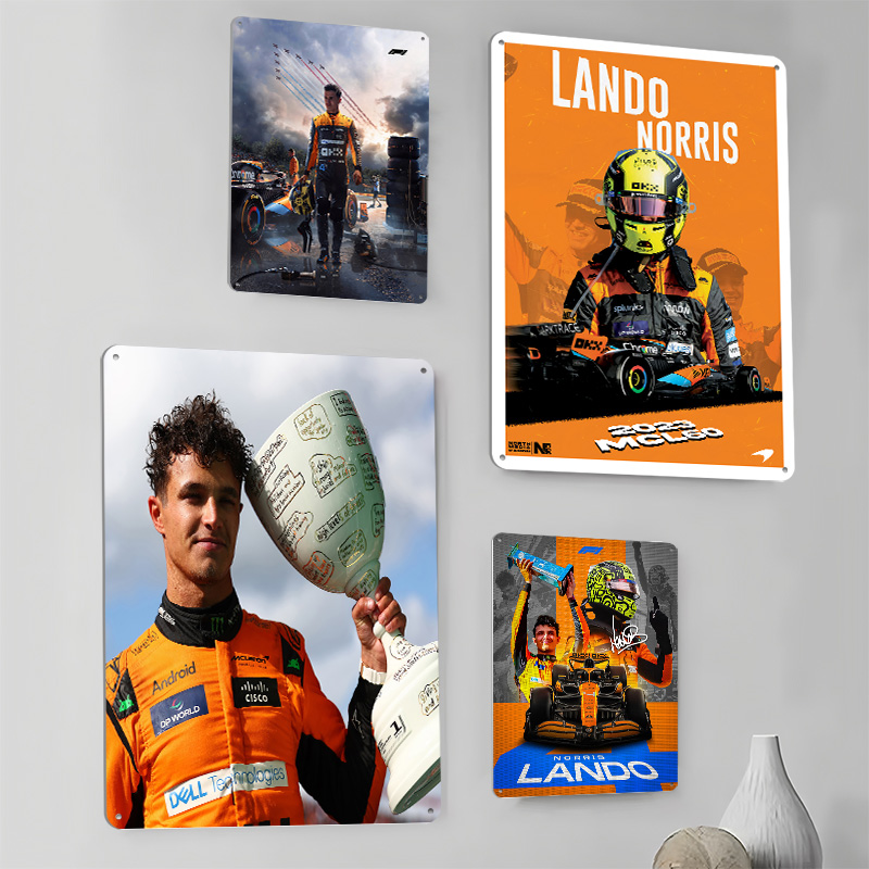 Lando Norris Yarış Metal Poste - Retro Poster Gaming incelemesi ve fiyatı