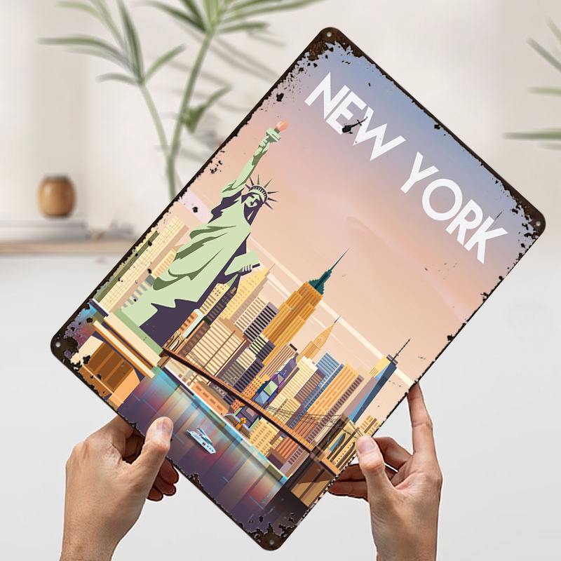 New York Metal Poster Özel Duv - Retro Gaming York incelemesi ve fiyatı