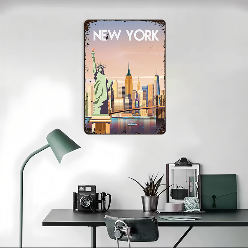 New York Metal Poster Özel Duv - Retro Gaming York incelemesi ve fiyatı