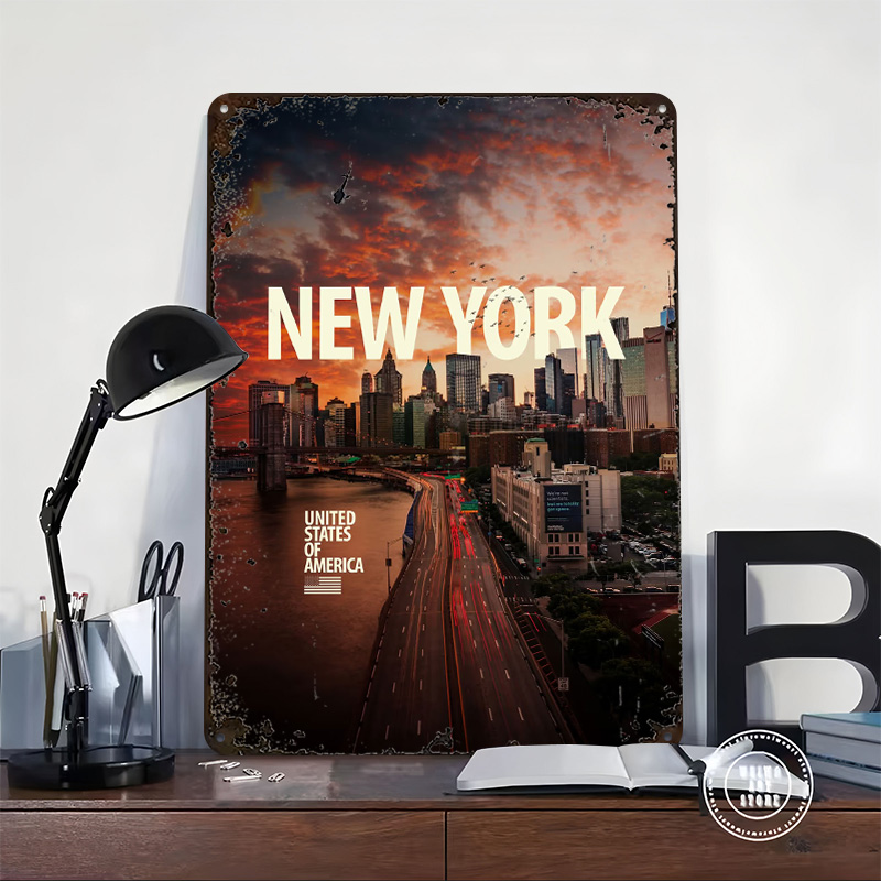 New York City Skyline Baskılı  - Retro Gaming York incelemesi ve fiyatı