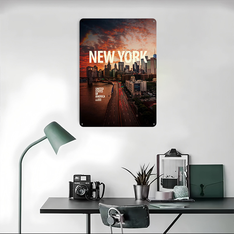 New York City Skyline Baskılı  - Retro Gaming York incelemesi ve fiyatı