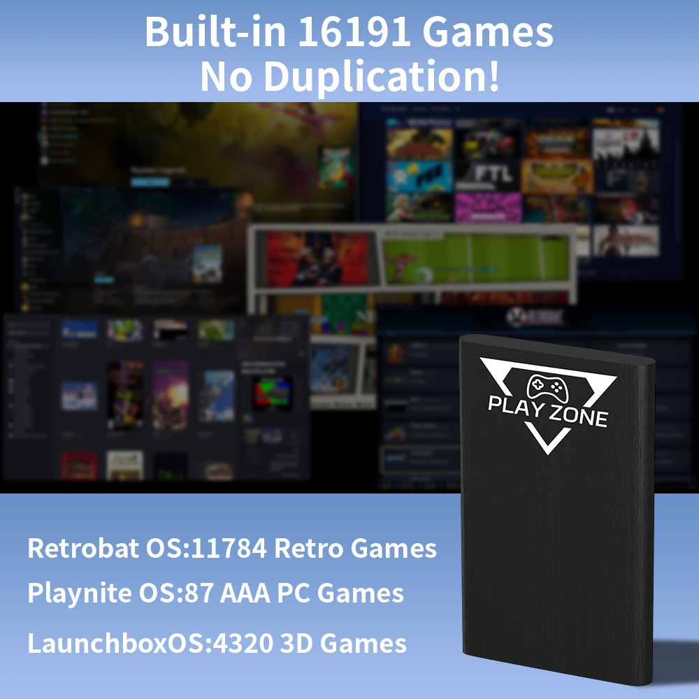 Play Zone 1TB Taşınabilir Oyun - Retro Gaming Emulator Pc incelemesi ve fiyatı