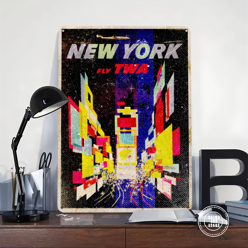 New York Fly TWA Teneke Poster - Retro Gaming York incelemesi ve fiyatı
