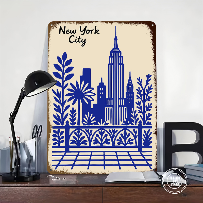 New York Şehri Mavi Poster Öze - Retro Gaming York incelemesi ve fiyatı